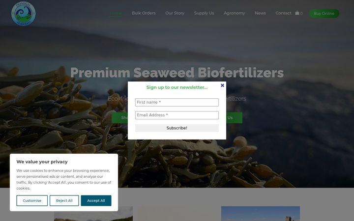 Screenshot of donegalseaweed.com
