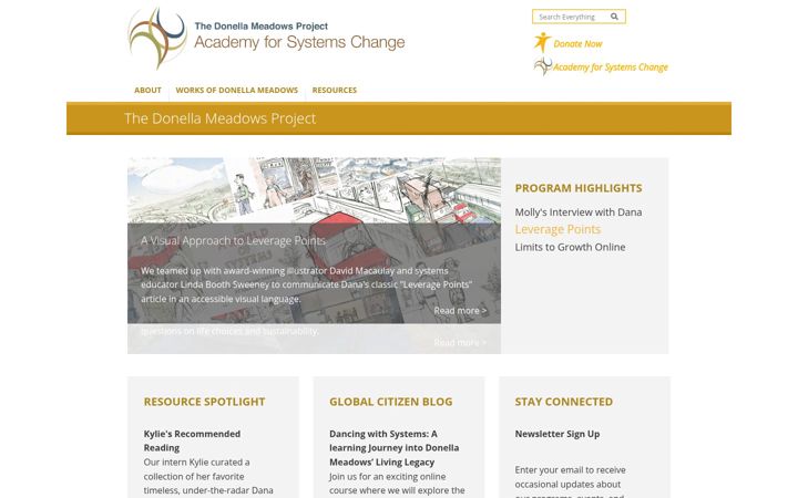 Screenshot of donellameadows.org