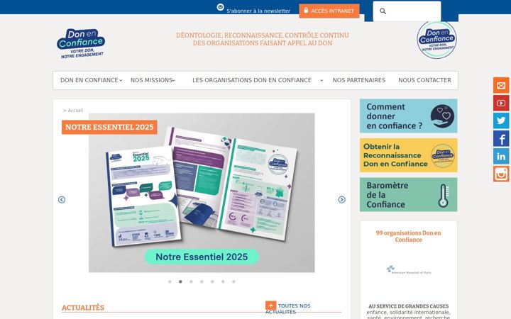 Screenshot of donenconfiance.org