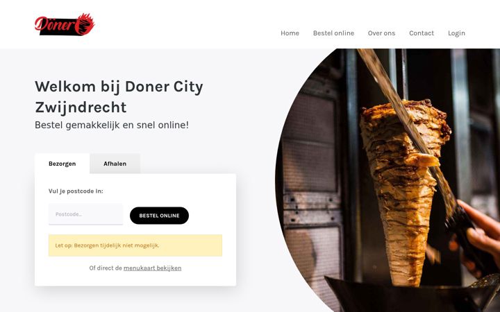 Screenshot of donercityzwijndrecht.nl
