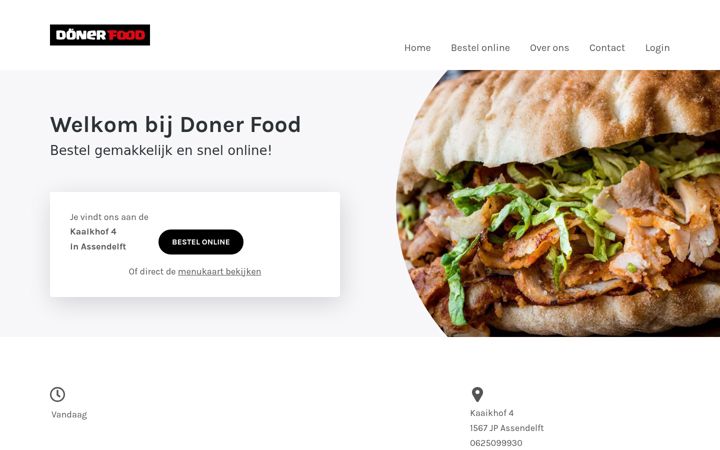Screenshot of donerfood.nl