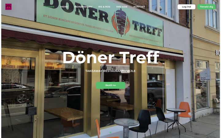 Snímek obrazovky donertreffvejle.dk