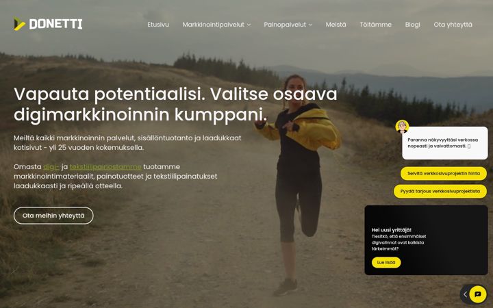 Screenshot di donetti.fi