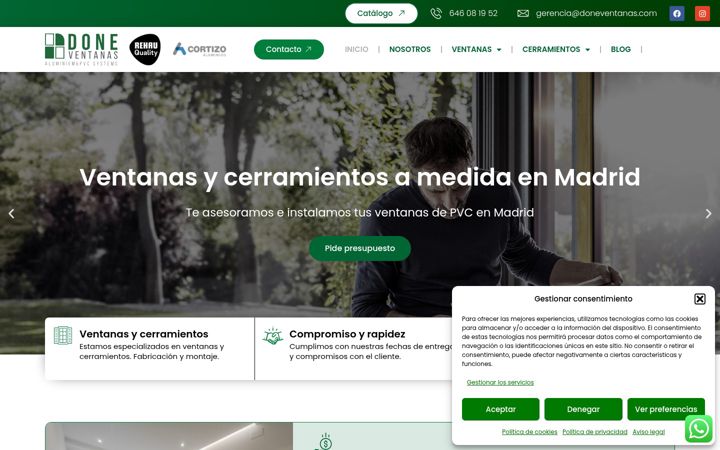 Screenshot of doneventanas.com