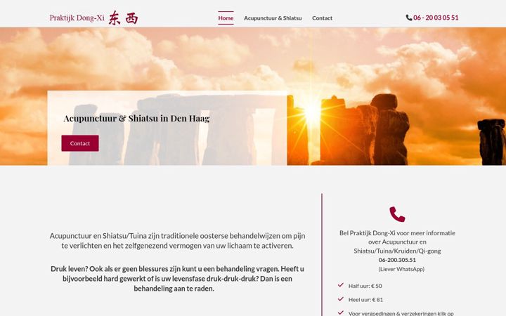 Screenshot of dong-xi.nl