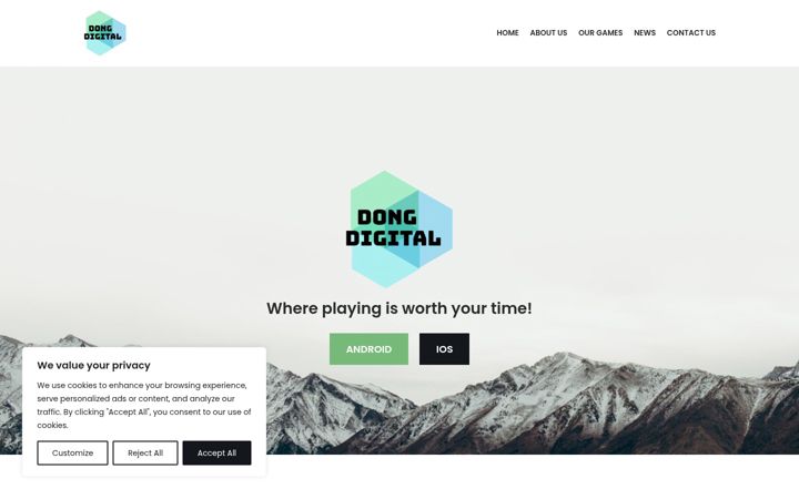 Screenshot of dong.digital