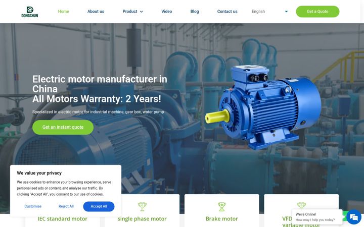 Screenshot of dongchunmotor.com