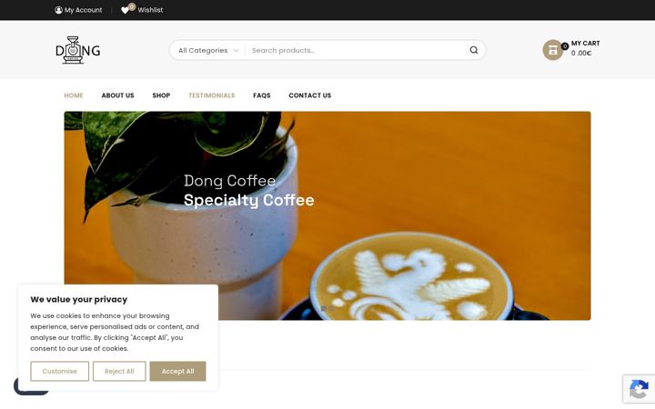 Screenshot of dongcoffeept.com