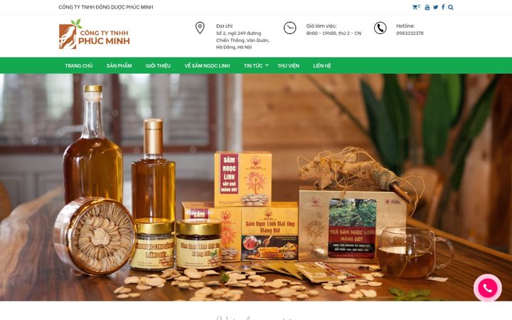 Screenshot of dongduocphucminh.com