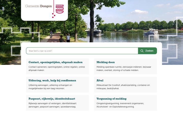 Screenshot of dongen.nl