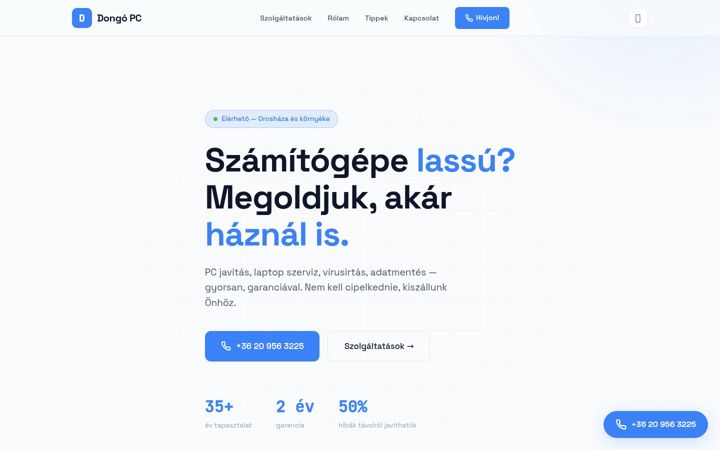 Screenshot of dongo-pc.hu
