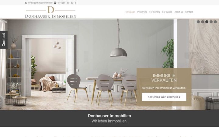 Screenshot of donhauser-immo.de