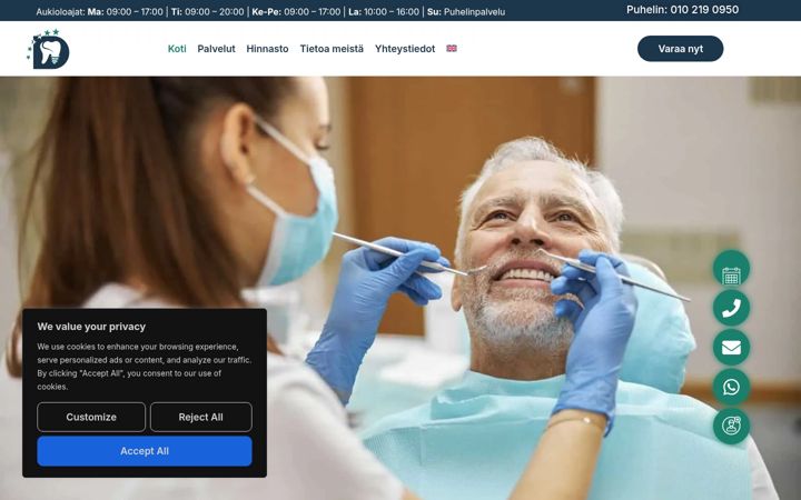Screenshot di donident.fi