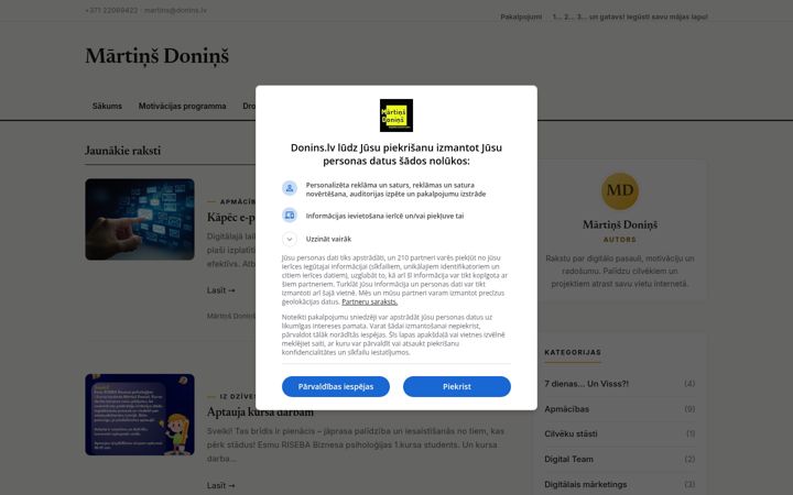 Screenshot of donins.lv