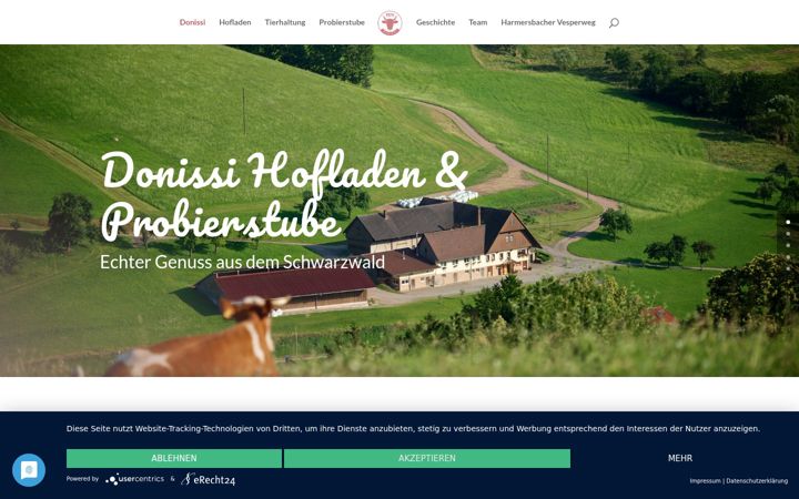 Screenshot of donissi-hofladen.de