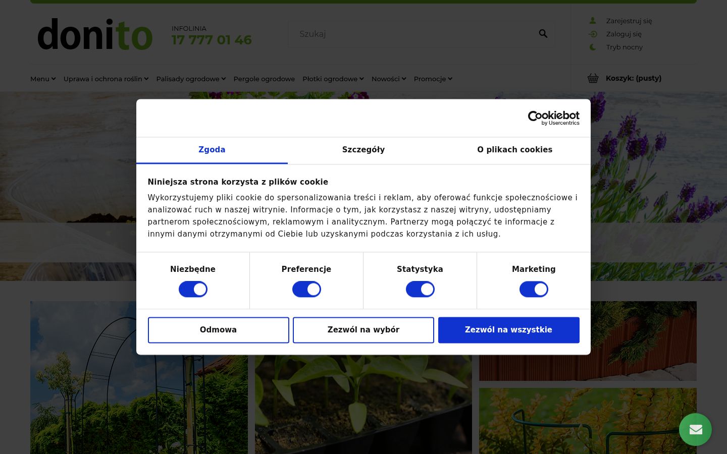 Screenshot del banner di consenso mostrato prima di qualsiasi interazione