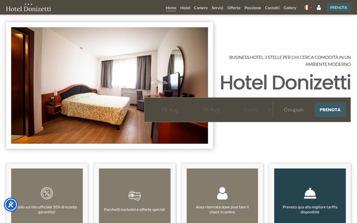 Zrzut ekranu donizettihotel.it