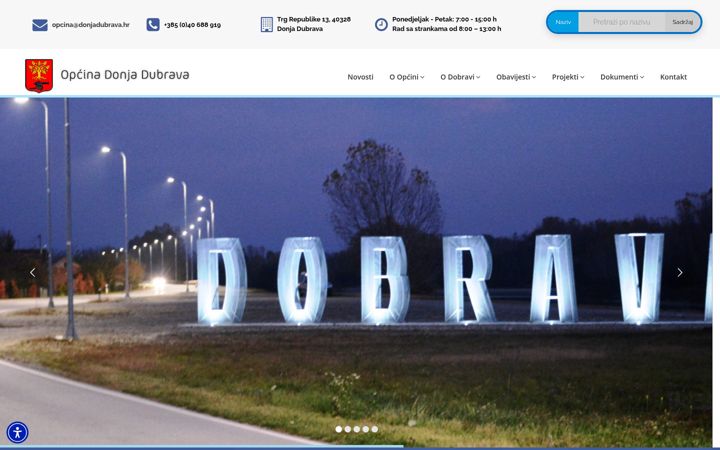Screenshot of donjadubrava.hr