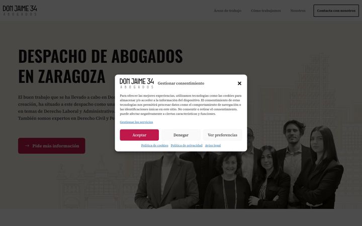 Screenshot of donjaimeabogados.com