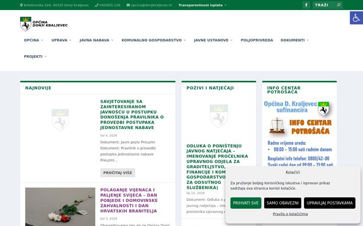 Screenshot of donjikraljevec.hr
