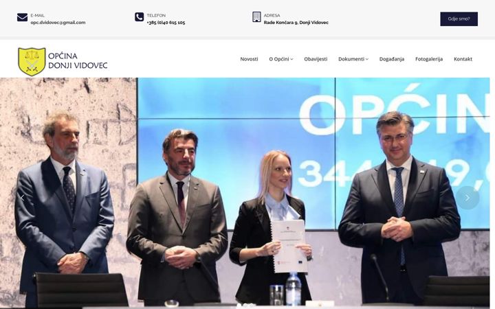Screenshot of donjividovec.hr