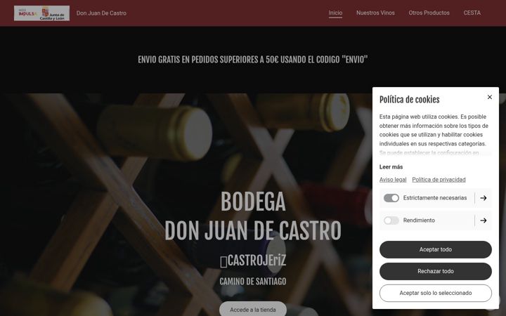 Screenshot of donjuandecastro.es