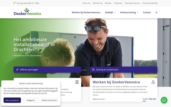 Captura de ecrã de donkerveenstra.nl