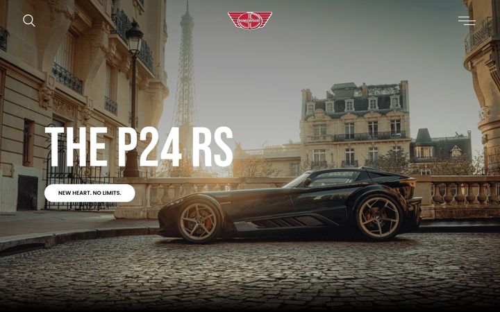 Screenshot of donkervoort.com