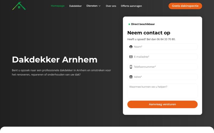 Screenshot of donkervoortrenovatie.nl