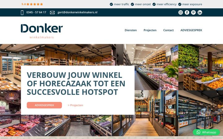 Skärmbild av donkerwinkelmakers.nl