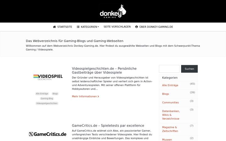 Screenshot of donkey-gaming.de