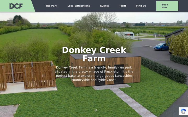Snímek obrazovky donkeycreekfarm.co.uk