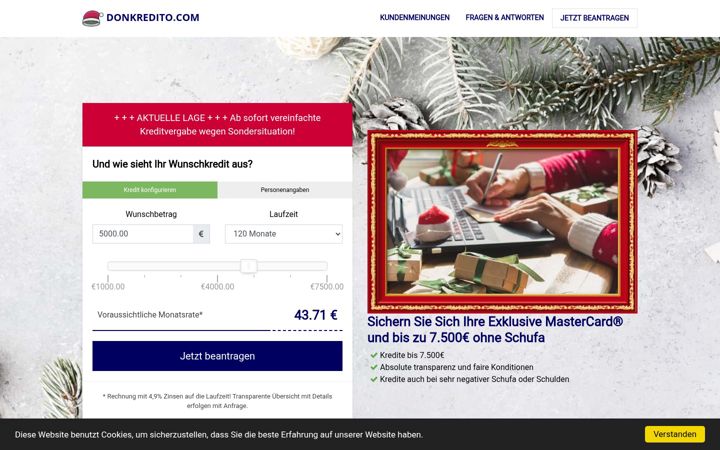 Screenshot of donkredito.com