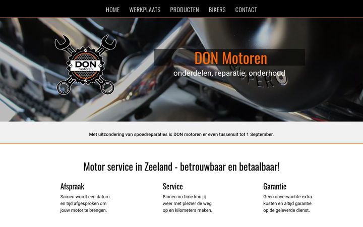 Screenshot of donmotoren.nl
