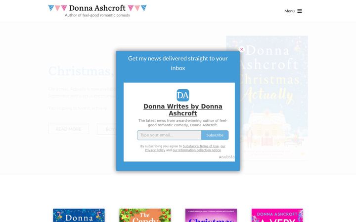 Snímek obrazovky donna-writes.co.uk