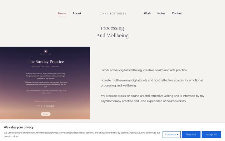 Screenshot of donnabottomley.com
