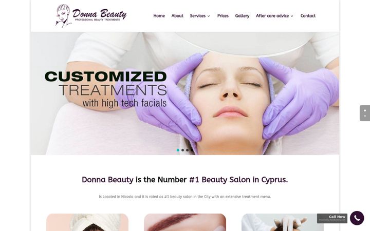 Screenshot of donnacenter.com