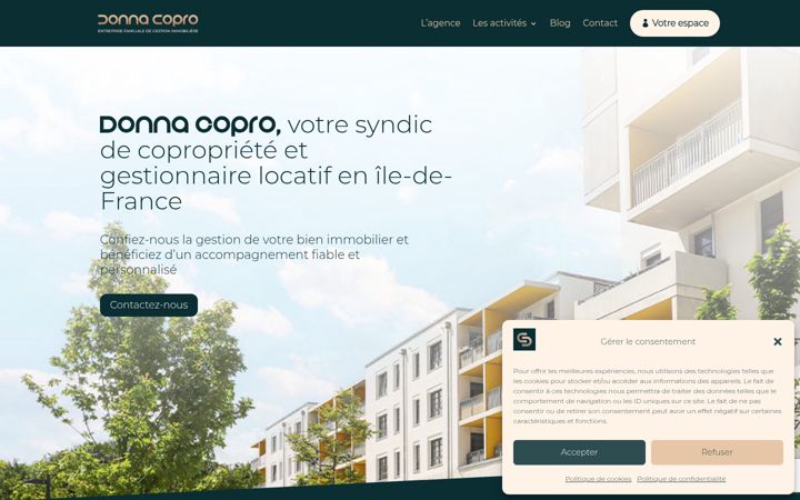Screenshot of donnacopro.com