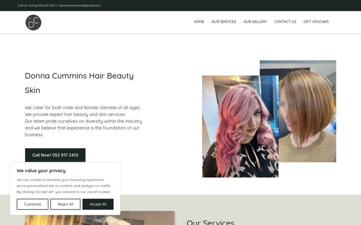 Skjermbilde av donnacummins.ie