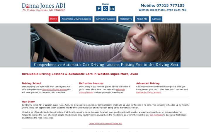 Screenshot of donnajonesadi.co.uk