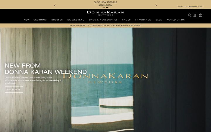 Screenshot of donnakaran.com