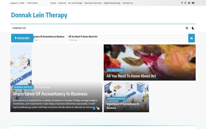 Screenshot of donnakleintherapy.com