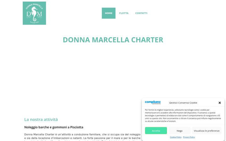 Snimka zaslona za donnamarcellacharter.it