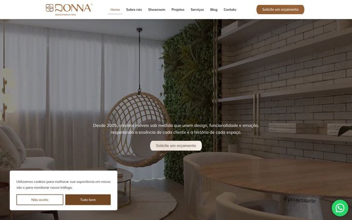 Snimka zaslona za donnamarcenaria.com.br