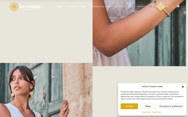 Screenshot of donnapidda.it