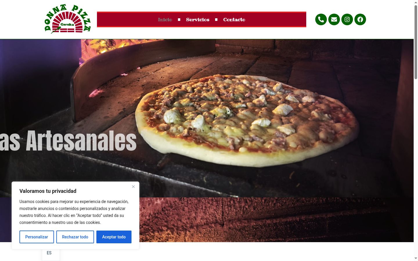 Screenshot του banner συγκατάθεσης που εμφανίστηκε πριν από οποιαδήποτε αλληλεπίδραση