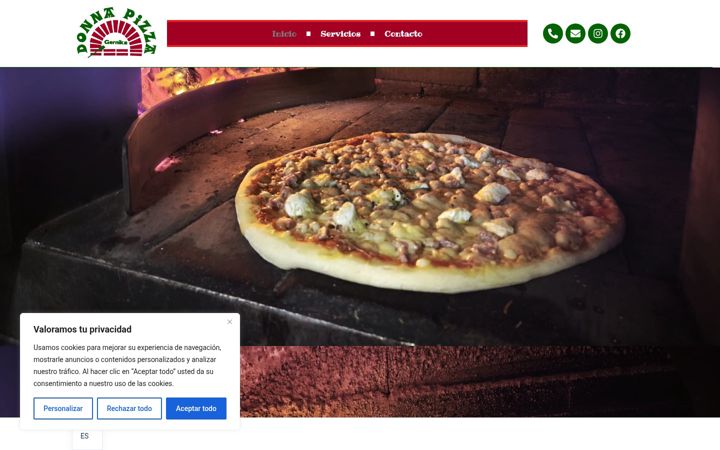 Screenshot of donnapizzagernika.com