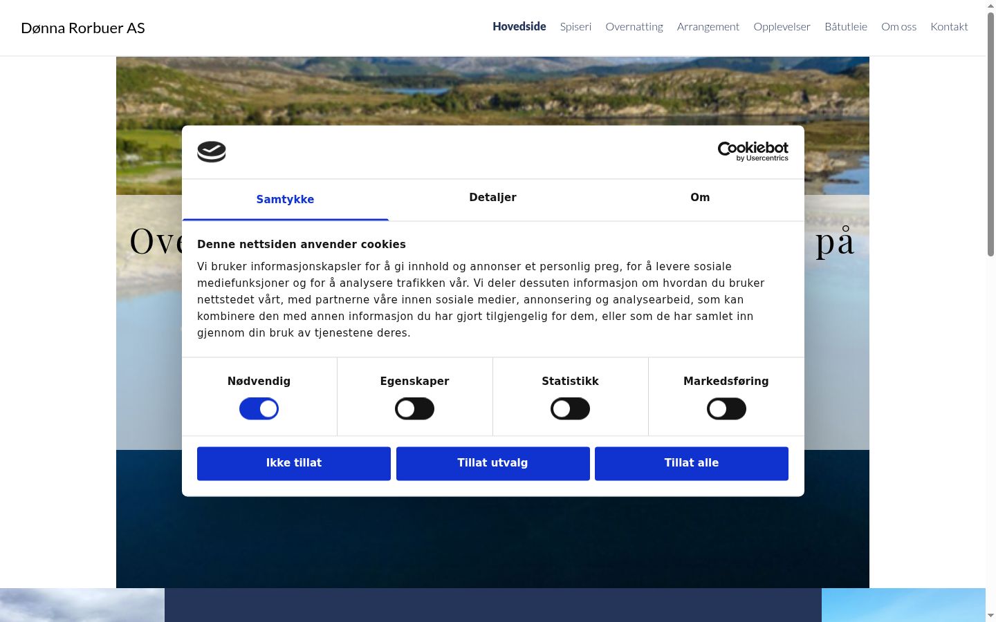 Sutikimo reklamjuostės, rodytos prieš bet kokią sąveiką, ekrano kopija