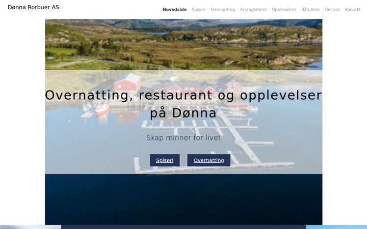 Skærmbillede af donnarorbuer.no