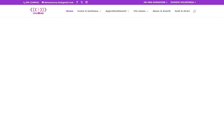 Screenshot of donnasicura.org
